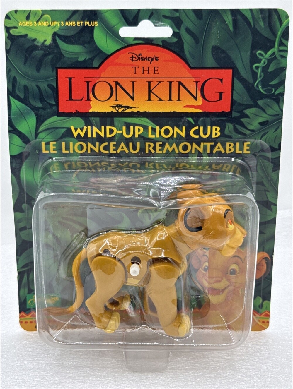 Rare 1994 Thinkway Toys Lion King Wind-Up Lion Cub 4.5” Figure Disney New #13919